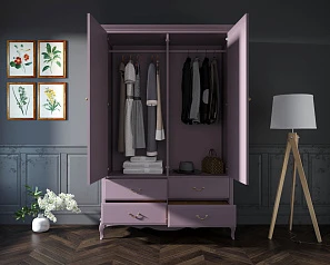 заказать Шкаф "Leontina Lavanda" двустворчатый с ящиками арт ST9327KR2L в Санкт-Петербурге