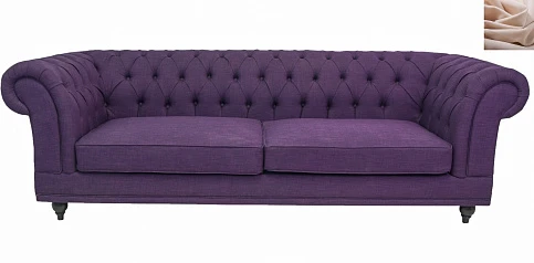 Диван мягкий арт-деко Neylan Purple бежевый в интерьере в Санкт-Петербурге