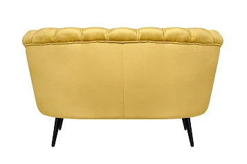 Дизайнерский диван Pearl Double Yellow на черных ножках в Санкт-Петербурге