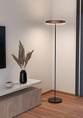 390452 Светодиодный торшер с регулировкой цветовой температуры TRABUCO, 2X19W(LED), ?420, 2200-6500K, 4800lm, алюминий, сталь, черный, коричневый, бел в Санкт-Петербурге