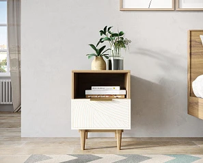 Тумбочка с нижним ящиком "Line" LN09/GR1/beige на заказ в Санкт-Петербурге