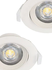 стильные 32896 Комплект светодиодных встраиваемых светильников регулируемых SARTIANO, 3х5W(LED), 3х470lm, ?90, ET45, плас в Санкт-Петербурге