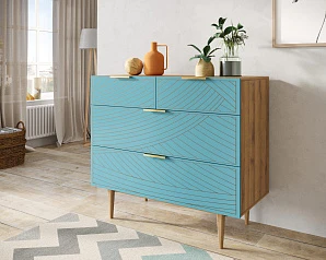 купить Комод с четыремя ящиками "Line" LN14/GR1/blue в интернет-магазине в Санкт-Петербурге