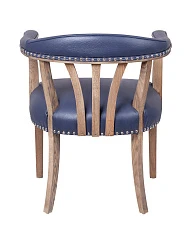 Мягкий стул с подлокотниками Tanner Blue Leather в Санкт-Петербурге