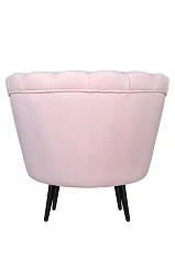 заказать Низкое кресло ракушка Pearl розовый V2 на черных ножках в Санкт-Петербурге