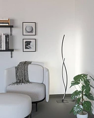 901209 Светодиодный торшер GRISOLIA, 20W(LED), H1290, сталь, черный/пластик, белый, 4000K, 2500lm в интернет-магазине в Санкт-Петербурге