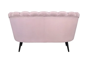 Диван ракушка Pearl Double Pink на черных ножках в Санкт-Петербурге