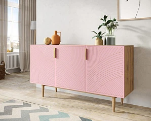 заказать Комод с тремя дверками "Line" LN02/GR1/pink в Санкт-Петербурге
