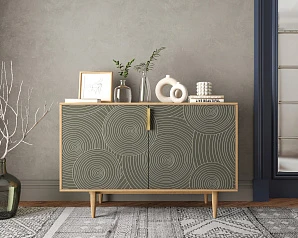 купить стильный Комод с двумя дверками "Line" R18/browngrey в Санкт-Петербурге