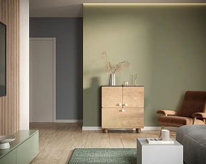 фото Комод с двумя дверками и ящиком "Split" SP03 в интерьере в Санкт-Петербурге