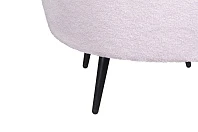 Низкое кресло ракушка Pearl Pink Boucle на черных ножках в Санкт-Петербурге