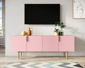 купить Комод под TV с четыремя дверками "Line" LN06/GR1/pink в интернет-магазине в Санкт-Петербурге