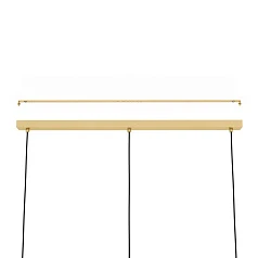 купить красивые 900813 Люстра CAPRAROLA, 3X40W (E27), L900, B200, H1100, сталь, матовая латунь / матовое стекло, песочный в интернет-магазине в Санкт-Петербурге