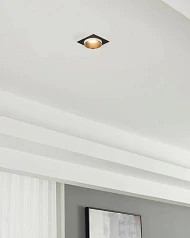 купить 900452 Встраиваемый светильник CAROSSO, 35W (GU10), L93, B93, H25, алюминий, черный, белый в Санкт-Петербурге