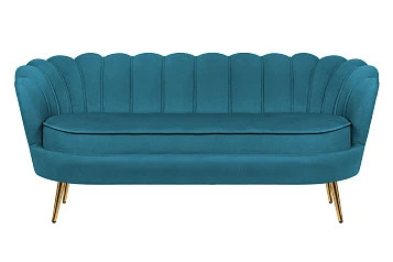 красивый Диван ракушка для гостиниц Pearl Triple Marine Velvet на заказ в Санкт-Петербурге