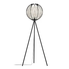 купить красивые 44009 Торшер WAVERTON, 1х40W (E27), H1430, ?400, сталь черный / текстиль, дерево, белый, черный в интернет-магазине в Санкт-Петербурге
