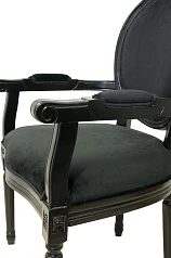 фото Мягкий стул с подлокотниками Diella Black Velvet в Санкт-Петербурге