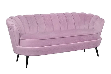 Диван ракушка Pearl Triple Pink на черных ножках в интернет-магазине в Санкт-Петербурге