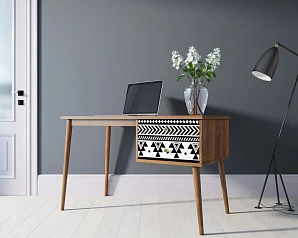 Стол рабочий "Berber" принт 19 с одной тумбой арт BB20/Print_19 в интернет-магазине в Санкт-Петербурге