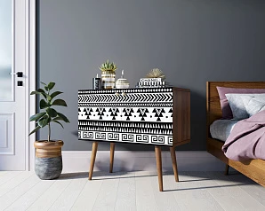 красивый Комод на высоких ножках "Berber" малый принт 19 арт BB13/Print_19 в Санкт-Петербурге