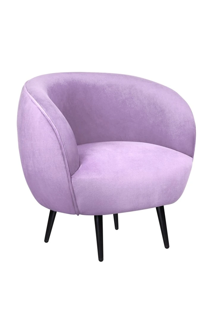 Мягкое кресло Benee Purple на черных ножках на заказ в Санкт-Петербурге
