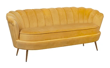 Дизайнерский диван Pearl Triple Yellow в интерьере в Санкт-Петербурге