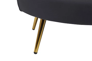 Трехместный диван ракушка для гостиниц Pearl Triple Black на заказ в интернет-магазине в Санкт-Петербурге