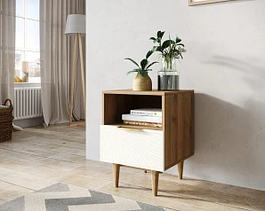 Тумбочка с нижним ящиком "Line" LN09/GR1/beige на заказ в Санкт-Петербурге