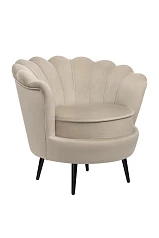 Низкое кресло ракушка Pearl Taupe на черных ножках в Санкт-Петербурге