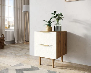 купить красивые Тумбочка с двумя ящиками "Line" LN07/GR1/beige в Санкт-Петербурге