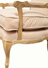 Мягкое полукресло с подлокотниками Nitro Beige Velvet на заказ в Санкт-Петербурге