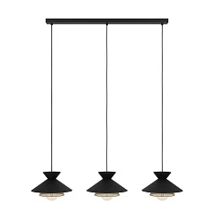 заказать 43886 Люстра GRIZEDALE, 3X40W (E27), L960, B260, H1100, сталь, черный, латунь в интернет-магазине в Санкт-Петербурге