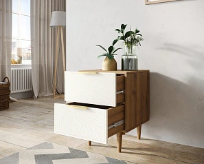 купить красивые Тумбочка с двумя ящиками "Line" LN07/GR1/beige в Санкт-Петербурге