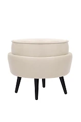 Пуф Pearl Adorn Beige на черных ножках в интернет-магазине в Санкт-Петербурге