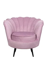 купить красивое Кресло ракушка Pearl Pink на черных ножках в интернет-магазине в Санкт-Петербурге