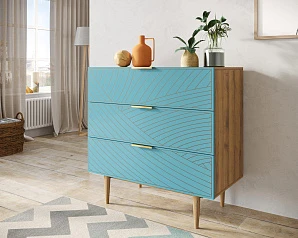 купить Комод с тремя ящиками "Line" LN12/GR1/blue в Санкт-Петербурге