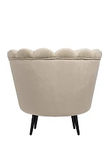 Низкое кресло ракушка Pearl Taupe на черных ножках в интернет-магазине в Санкт-Петербурге