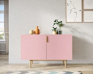 фото Комод с двумя дверками "Line" LN01/GR1/pink в интерьере в Санкт-Петербурге