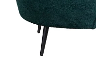 купить Низкое кресло ракушка Pearl зеленый Boucle на черных ножках в Санкт-Петербурге