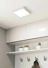 заказать 900591 Накладной светильник диммируемый FUEVA 5, 17W (LED), 3000K, L210, B210, H28, сталь, белый / пластик, белый в Санкт-Петербурге