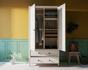 купить красивый Шкаф двухстворчатый "Odri" с ящиками арт od2127KR в Санкт-Петербурге