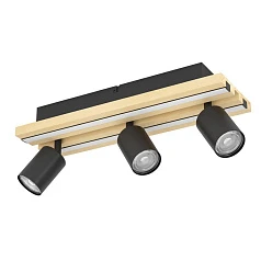 заказать 390523 Светодиодный настенно-потолочный светильник GESTEIRA, 23W(LED) ,3000K, 1900lm, сталь, дерево, черный, коричневый, черный в интернет-магазине в Санкт-Петербурге