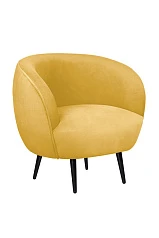 фото Мягкое кресло Benee Yellow на черных ножках в интерьере в Санкт-Петербурге