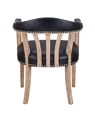 купить красивый Мягкий стул с подлокотниками Tanner Black Leather в Санкт-Петербурге