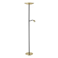 купить стильные 901979 Светодиодный торшер CONIVARINO, 26,5W 1X4W(LED LED), 2700K, 3150 480lm, сталь, латунь состаренный, черный в Санкт-Петербурге