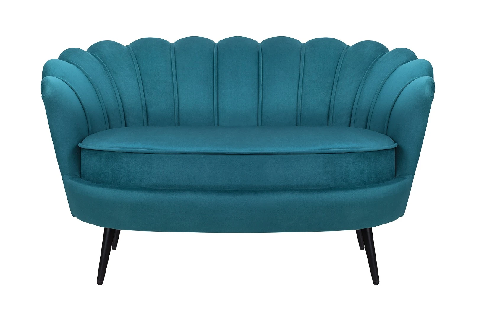 Диван ракушка Pearl Double Marine Velvet на черных ножках в Санкт-Петербурге
