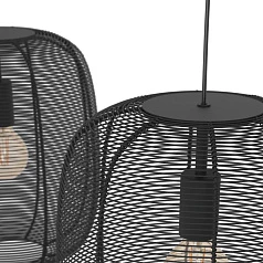 купить стильные 43966 Люстра RINROE, 2X40W (E27), L900, B325, H1100, сталь, черный в Санкт-Петербурге