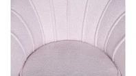 Низкое кресло ракушка Pearl Pink Boucle на черных ножках в Санкт-Петербурге