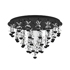 купить 390276 Люстра диммируемая PIANOPOLI 2, 43X1,8W (LED), 3000K, 10320lm, ?780, сталь, черный/переливающееся стекло, прозрачный в Санкт-Петербурге