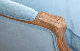 Мягкое полукресло с подлокотниками Aldo Light Blue на заказ в интернет-магазине в Санкт-Петербурге